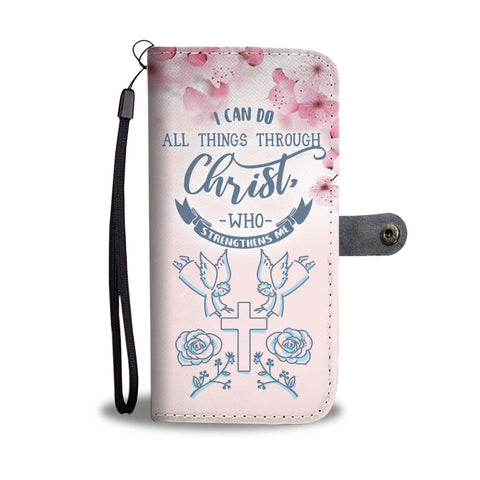 Image of "All Things" Christian Wallet Phone Case