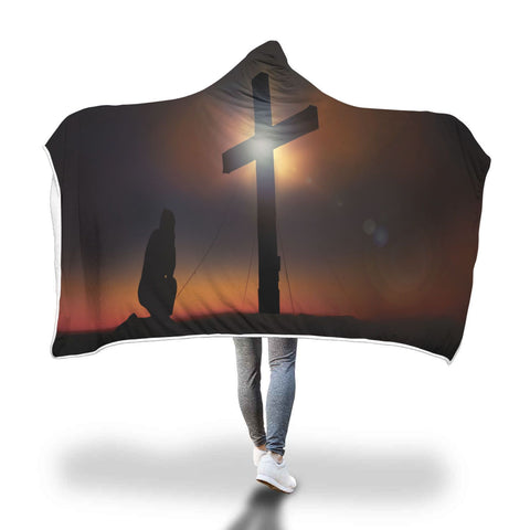 Image of "Dawn of Man" Christian Hooded Blanket