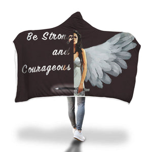"Strong and Courageous" Christian Hooded Blanket