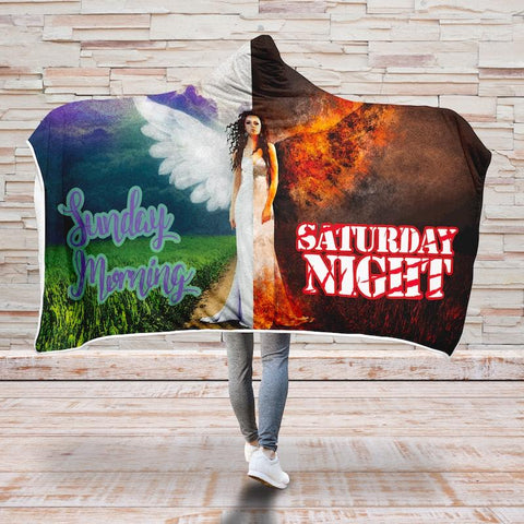 Image of "Of Good and Evil" Hooded Blanket